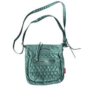 UNIONBAY Mint Green Leather Quilted Crossbody Bag Y2K Style Adjustable Straps